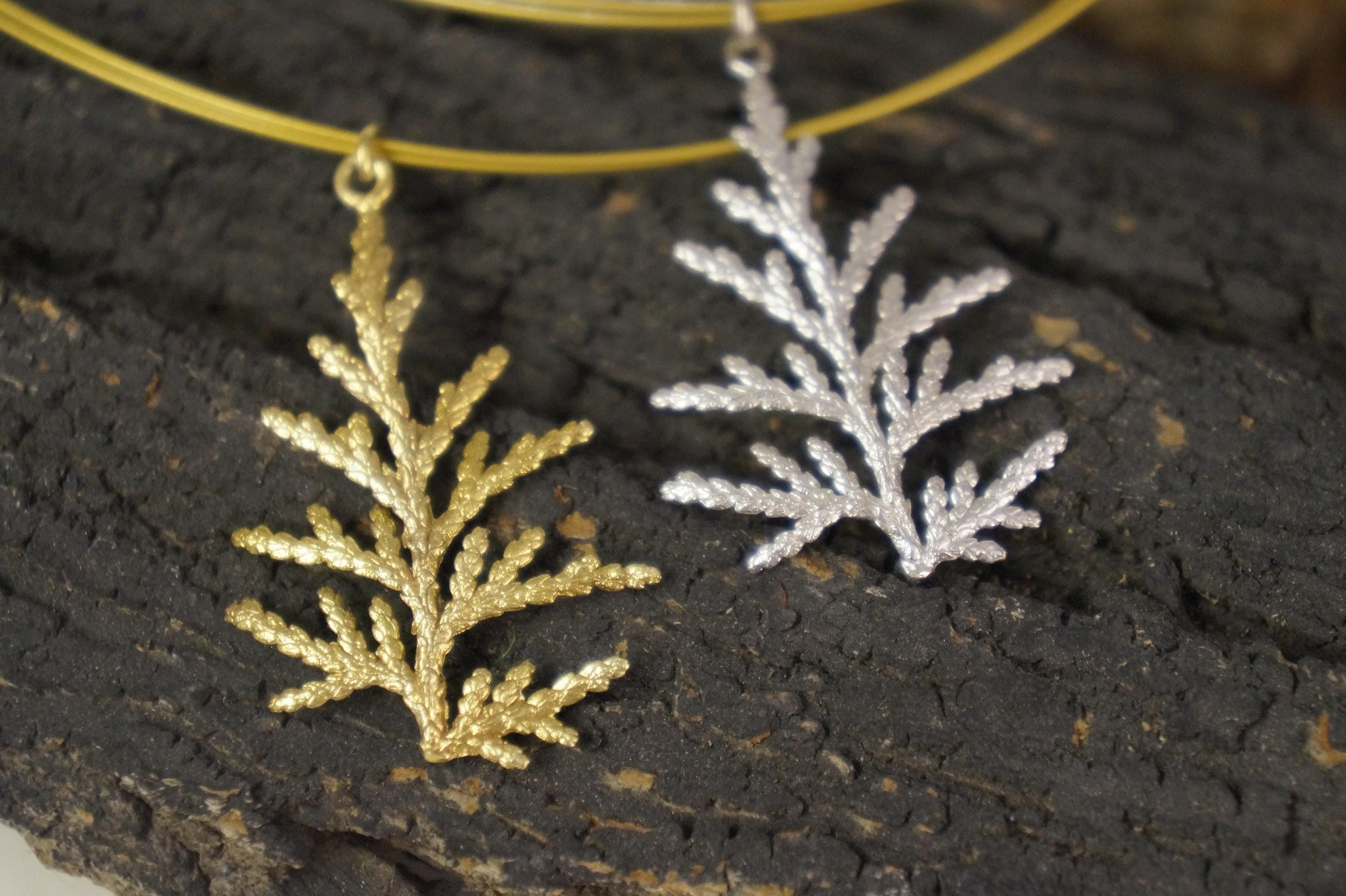 Cypress Leaf Pendant Necklace - Handmade Eco Friendly Jewelry